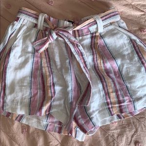 Striped cloth shorts